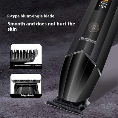Smart LCD Digital Display Oil Head Scissors Portable USB Charging Household Hair Scissors Men DealSniper.net