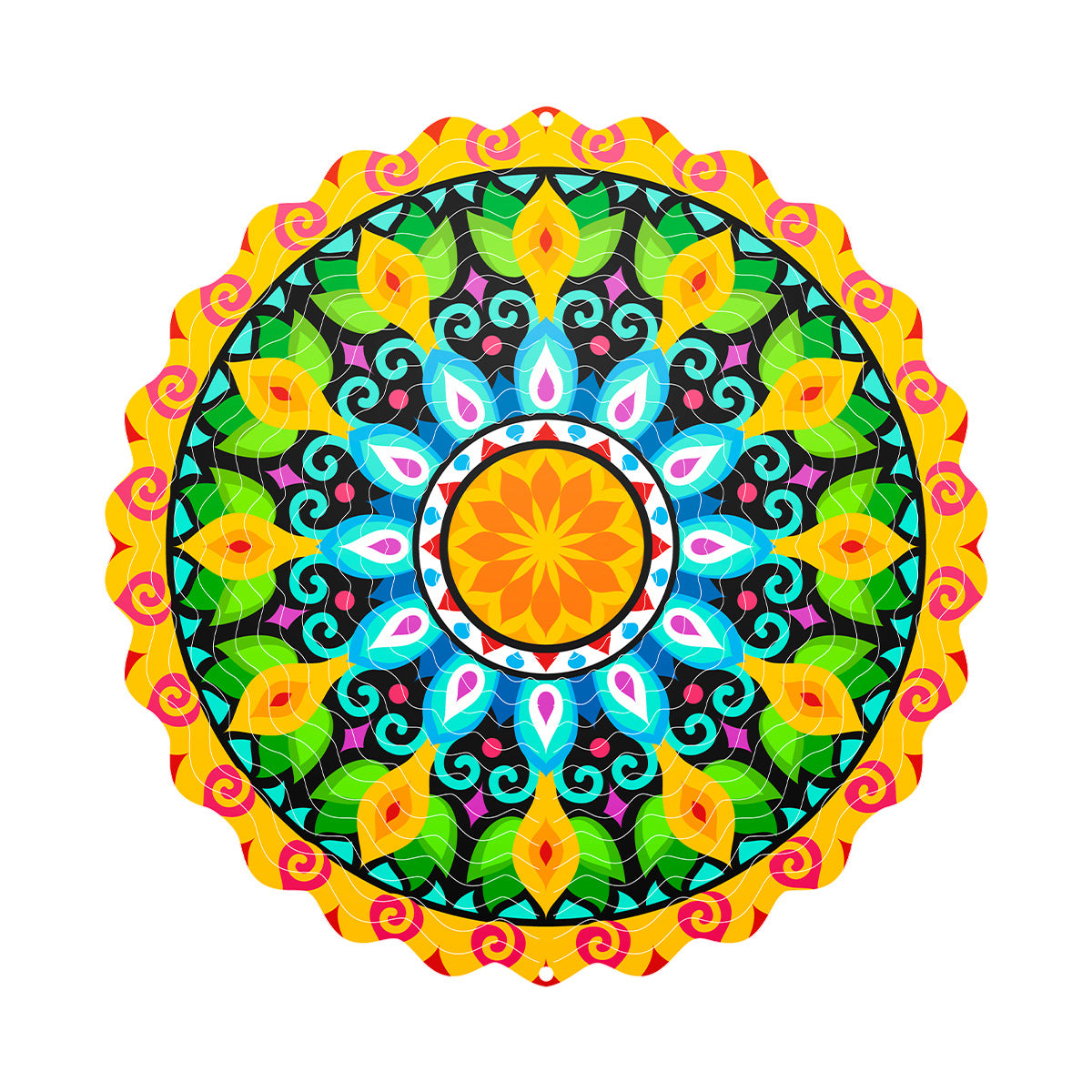 3D Rotating Wind Spinner Colorful Rotating Wind Chime House DealSniper.net FL403275 25cm