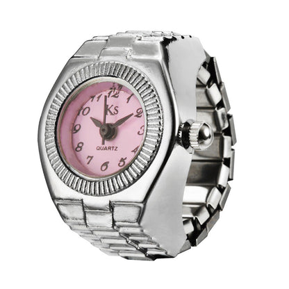 Simple All-Match Ring Watch Alloy Creative Watch Jewelry DealSniper.net Pink