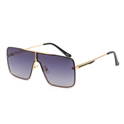 New Large-Frame Sunglasses For Men With Metal Frames Men Gym From House C1 gold Ash
