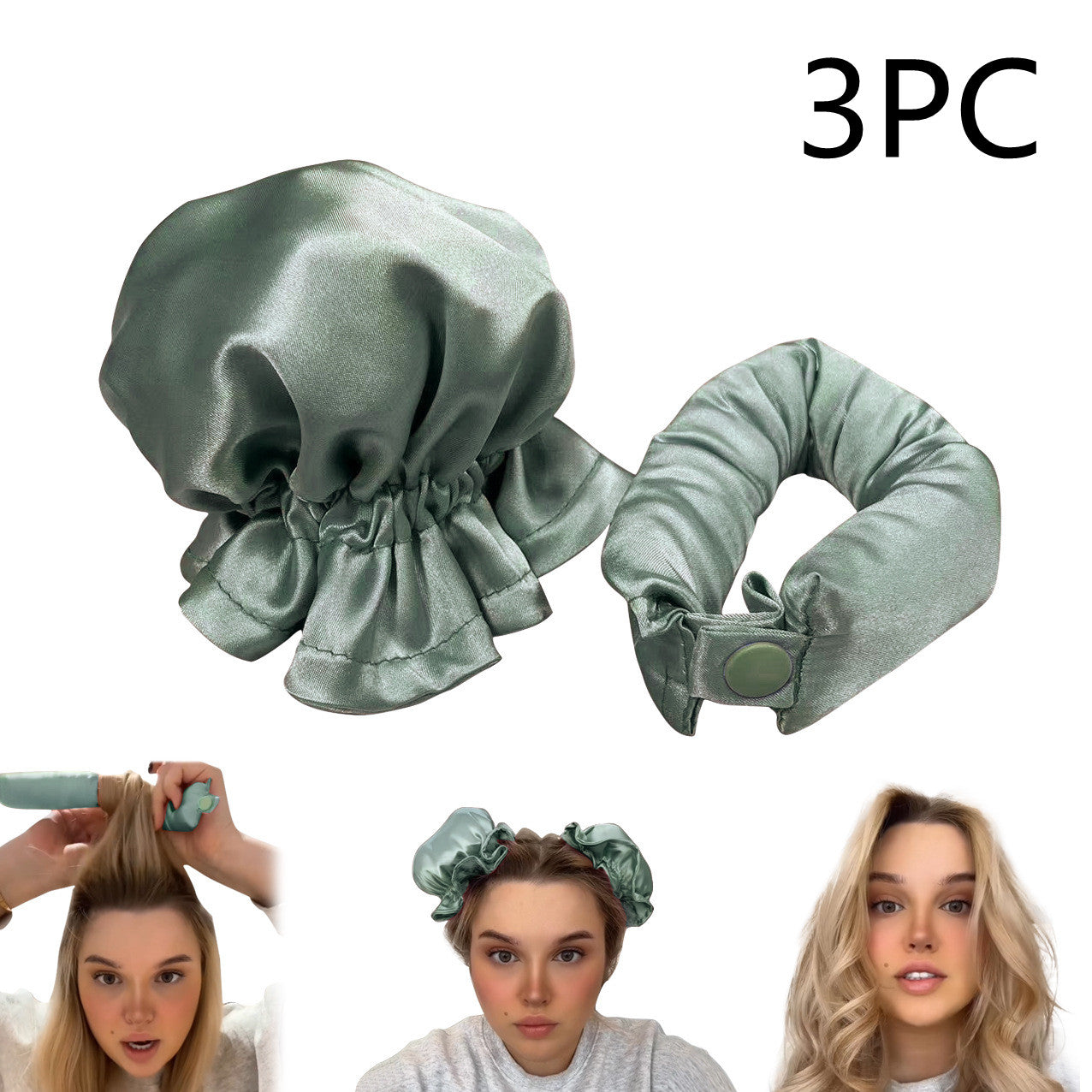 New Heatless Curl Stick With Cloth Cover Cute Ball Head