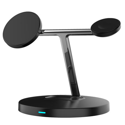 3 In 1 Magnetic Wireless Charger 15W Fast Charging Station Electronics DealSniper.net Black3