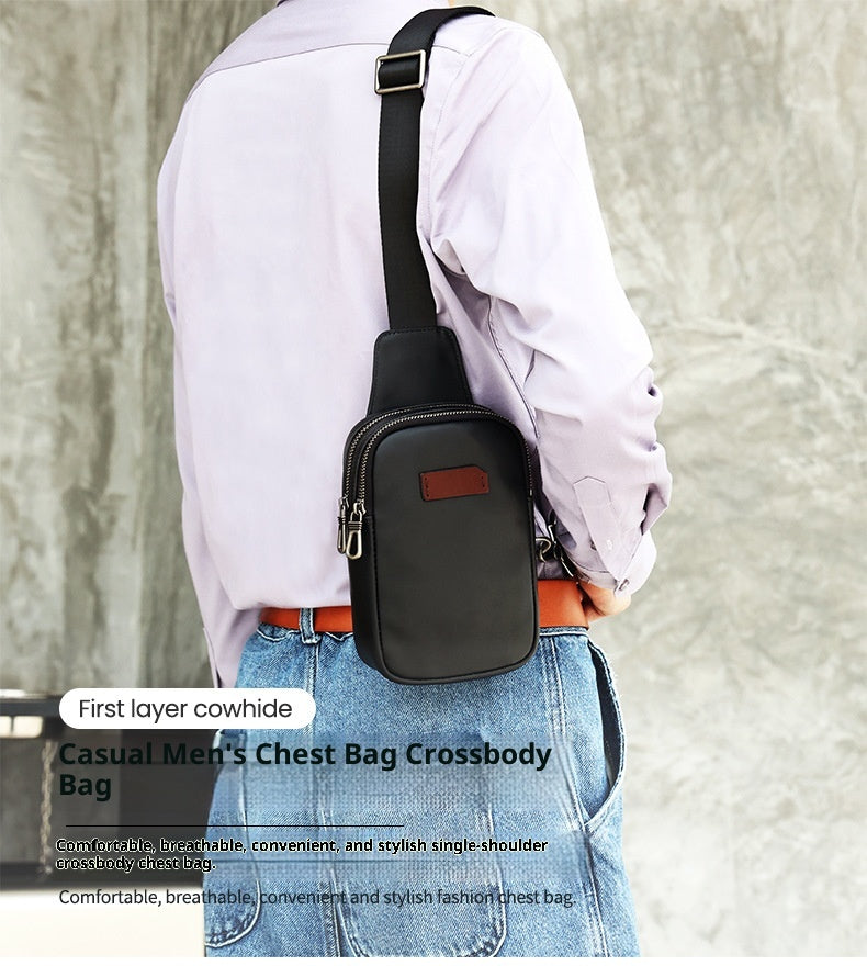 New Men's Chest Bag Portable Fashionable Casual Crossbody Bag Men Gym From House