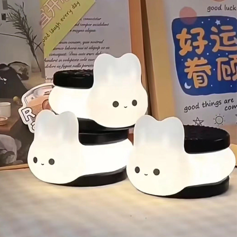 Little Rabbit Mini Silicone Clapping Lamp Home Decor Gym From House