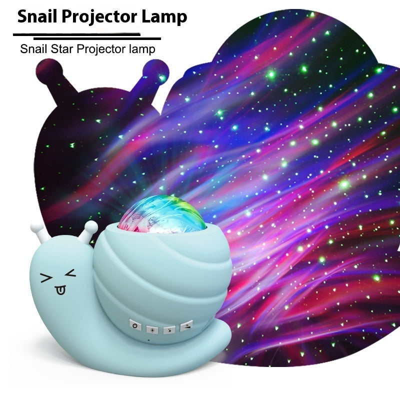 New Snail Starry Sky Projection Lamp Projector Gadgets Gym From House Blue Basic Model