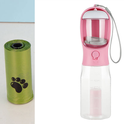 Portable Cat Dog Water Bottle Food Feeder Drinker