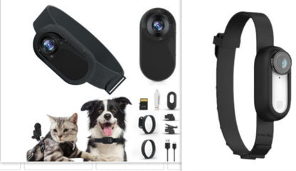 Pet Supplies Cat And Dog Collar Camera Wireless Recording Pets dealsniper-net Black Blackset