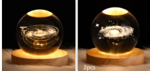 Luminous Starry Sky And Planets Moon Moon Crystal Ball Night Lamp