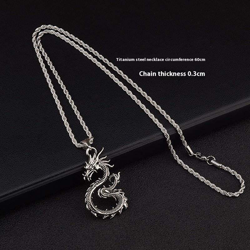 Fashion Jewelry Dragon Sword Pendant Necklace Jewelry Gym From House