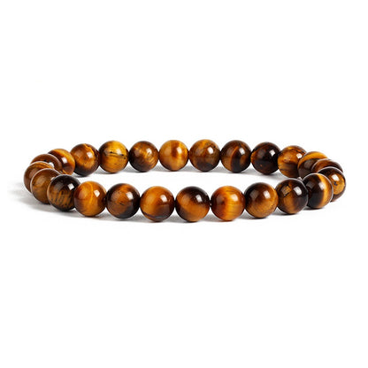 Natural Stone Bracelet Fashion Tiger Eyes Men Minimalist Beaded Jewelry dealsniper-net