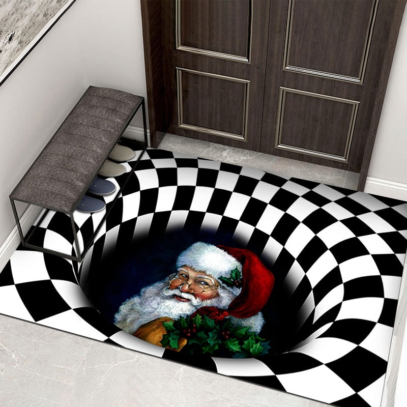 Pet Funny Mat Pad Trap Vision Carpet 3D Geometric Stereoscopic Illusion Floor Mat House dealsniper-net