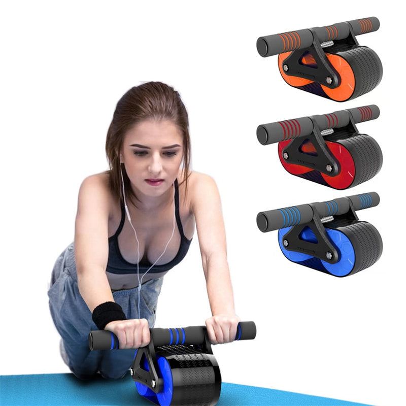Double Wheel Abdominal Exerciser Women Men Automatic Rebound Sports DealSniper.net