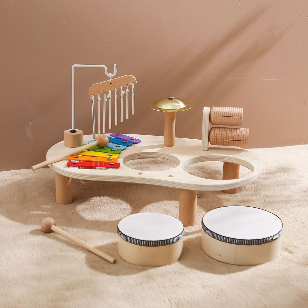 Baby Educational Toys Wooden Aeolian Bells Montessori Kids DealSniper.net