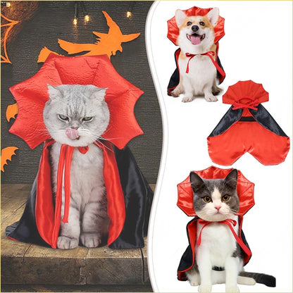 Cute Halloween Pet Costumes Cosplay Vampire Cloak Pets Gym From House