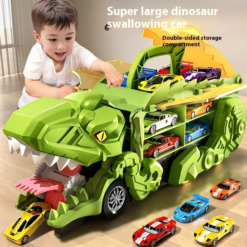 Dinosaur Swallowing Car Attack Tyrannosaurus Rex Deformation Toy Kids dealsniper-net