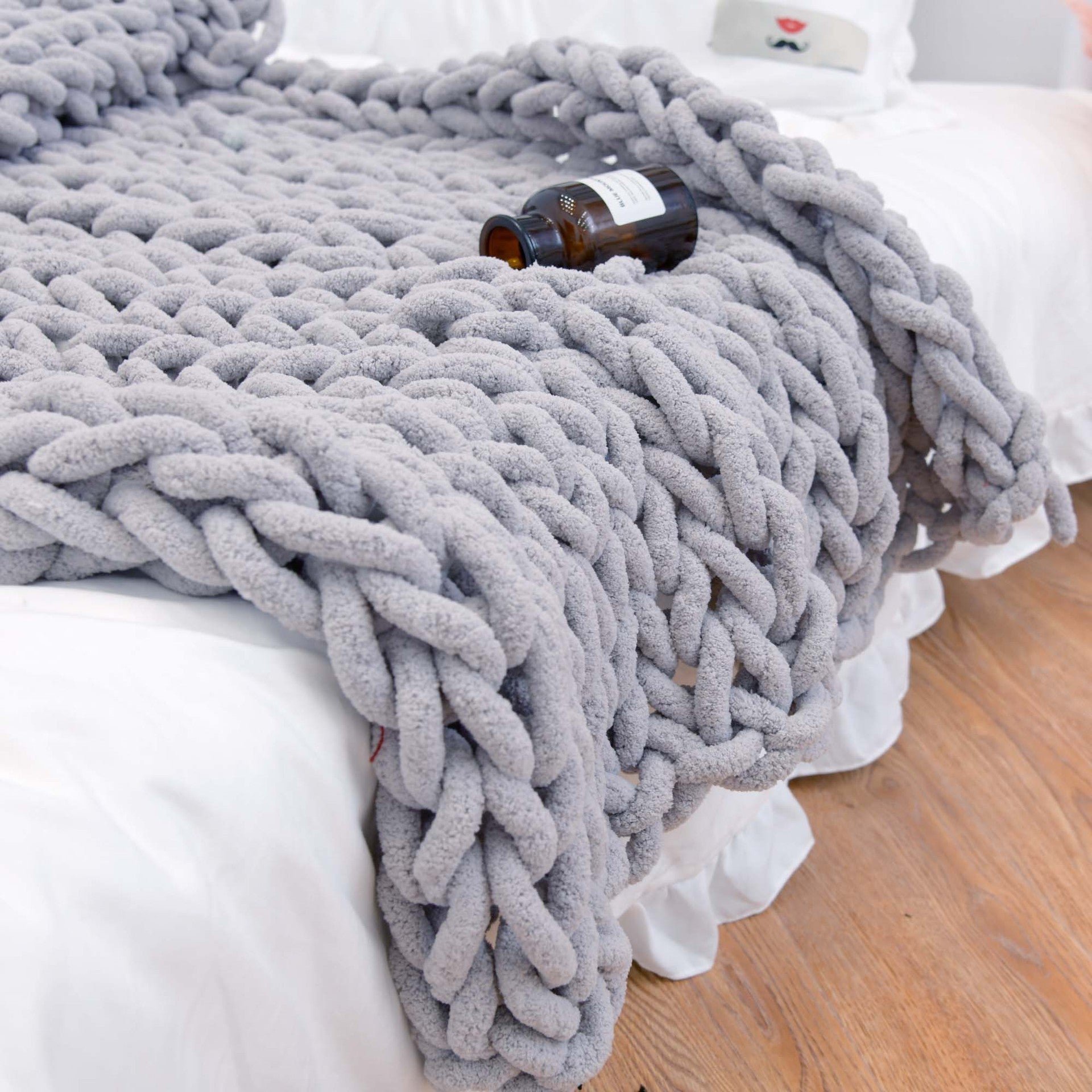 Handwoven Coarse Woolen Thread Blanket House DealSniper.net