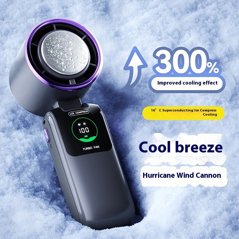 New Ice Pack High-Speed Handheld Folding Mini Fan Electronics Gym From House