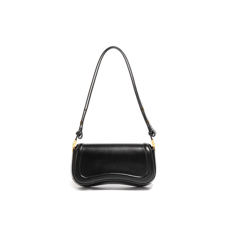 Retro Trendy Underarm Bag Fashionable High-grade Women's Bag Women Gym From House H1884 Black