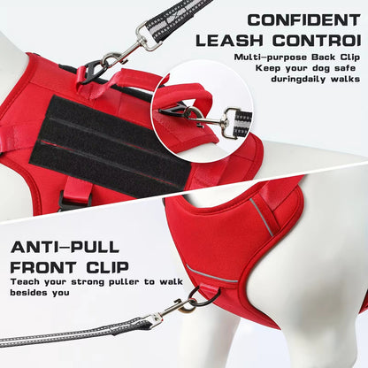 Heat-resistant Durable Nylon Tactical Service Dog Harness Pets Gym From House