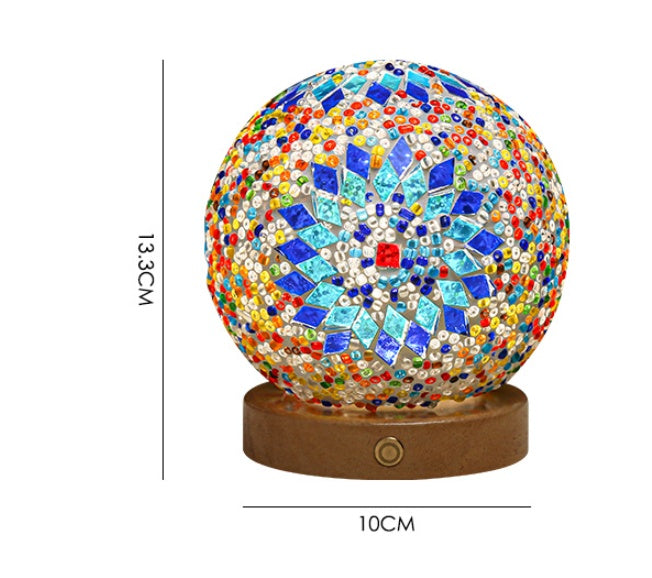 Small Night Light Bohemian Style Rechargeable Table Lamp Home Decor Gym From House