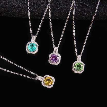Cross-Border New Product Perfume Bottle Zircon Pendant Clavicle Chain Jewelry Gym From House