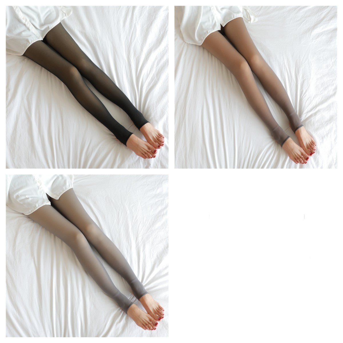 Fake Translucent Plus Size Leggings Fleece Lined Tights Fall And Winter Women null 3pcs set footstep 220g fleece and thickened