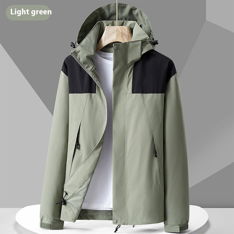 Hooded Windbreaker Unisex Fashion Color block Men DealSniper.net