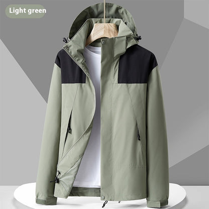 Hooded Windbreaker Unisex Fashion Color block Men DealSniper.net