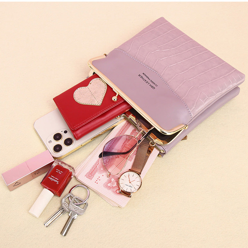 Lock Shoulder Bags Women Alligator Crossbody Phone Bag Women DealSniper.net