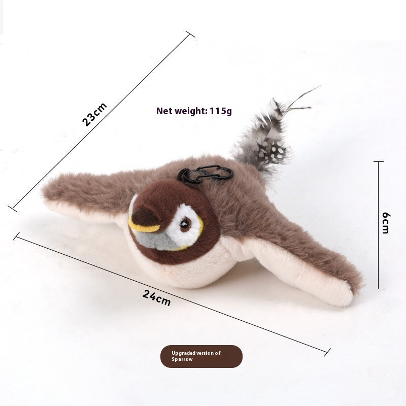 Interactive Cat Plush Toys For Indoor Cats Automatic Flapping Bird Cat Toy USB Rechargeable Electronic Pet Enrichment Toys