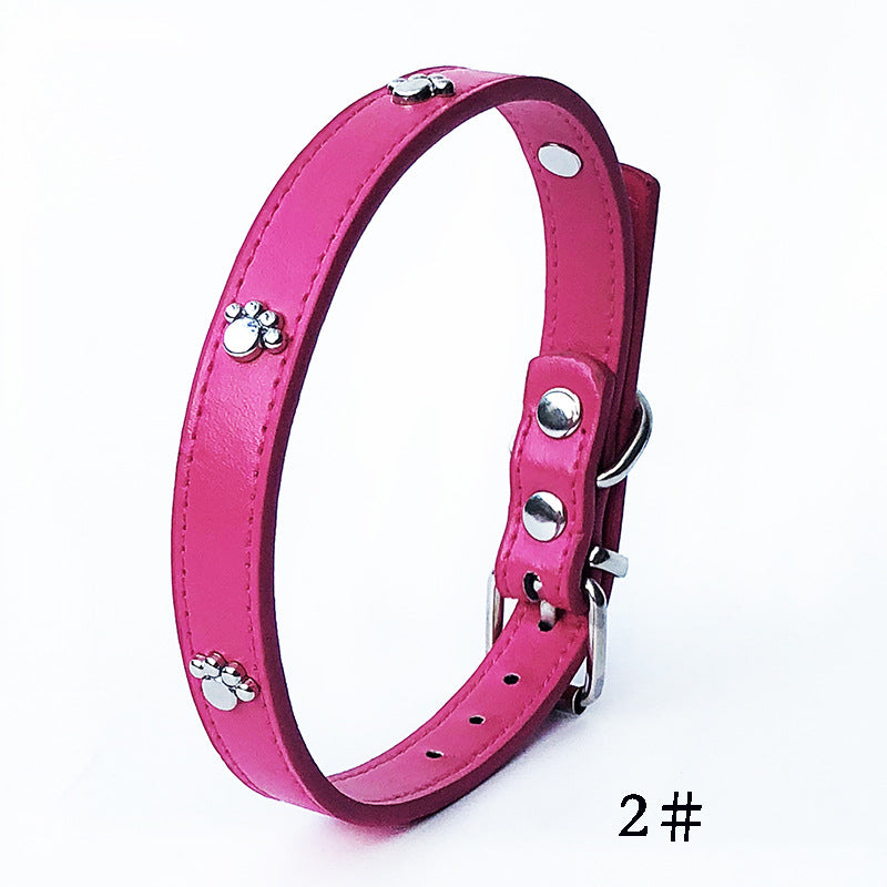 Pack Of 10 1.5 Leather Collars Dog Collars PU Collars