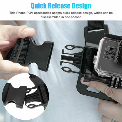 Chest Mount Harness Strap Phone Holder Clip POV For Gopro 10 9