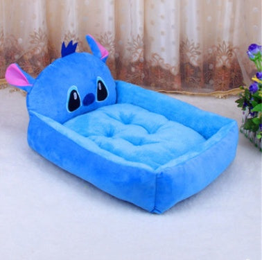 Kennel removable and washable Teddy cartoon pet nest Pets dealsniper-net Stitch L