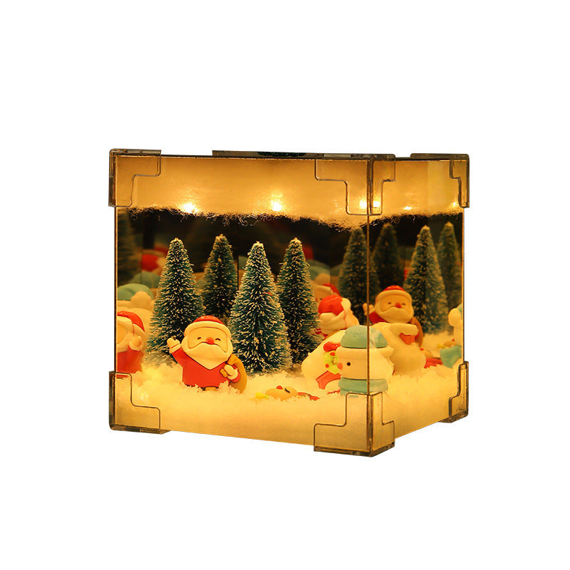 Christmas DIY Decorations Mirror And LED Cube Lamp