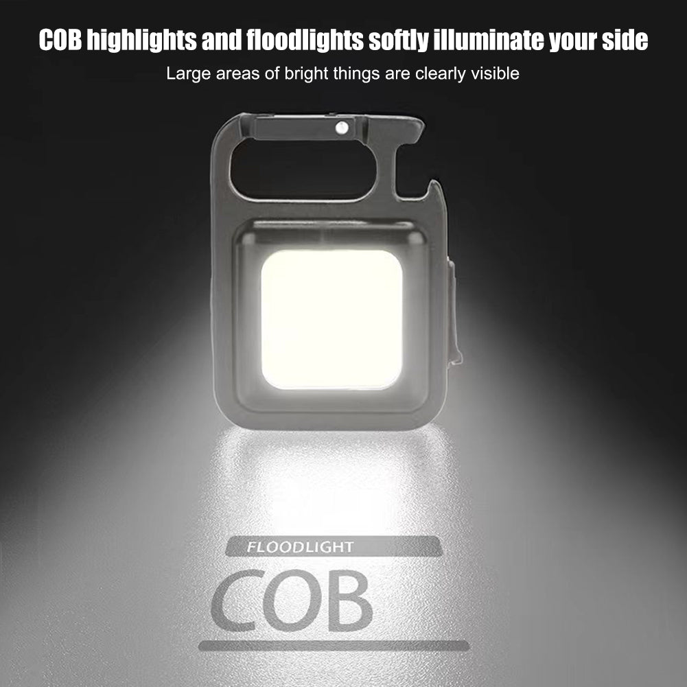 Mini Portable Flashlight Rechargeable Glare COB Keychain Light Outdoor DealSniper.net