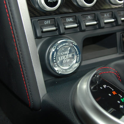 One-key Start Button Ignition Protective Cover Vehicle DealSniper.net SilverEnglish