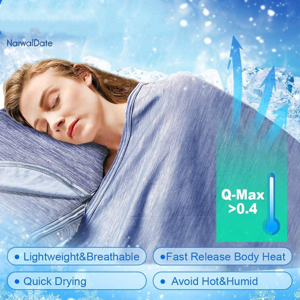 Cooling Blanket Cooling Fiber Absorb Heat Washable Cover House DealSniper.net