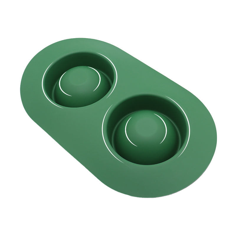 Pet Anti-skid Anti-splash Silicone Stainless Steel Bowl Pets Gym From House