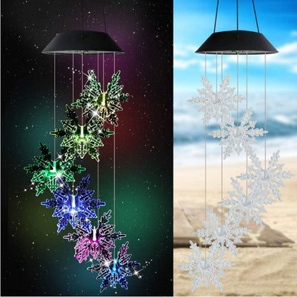 Outdoor Solar Wind Chime Lamp Hummingbird Butterfly Ball Wind