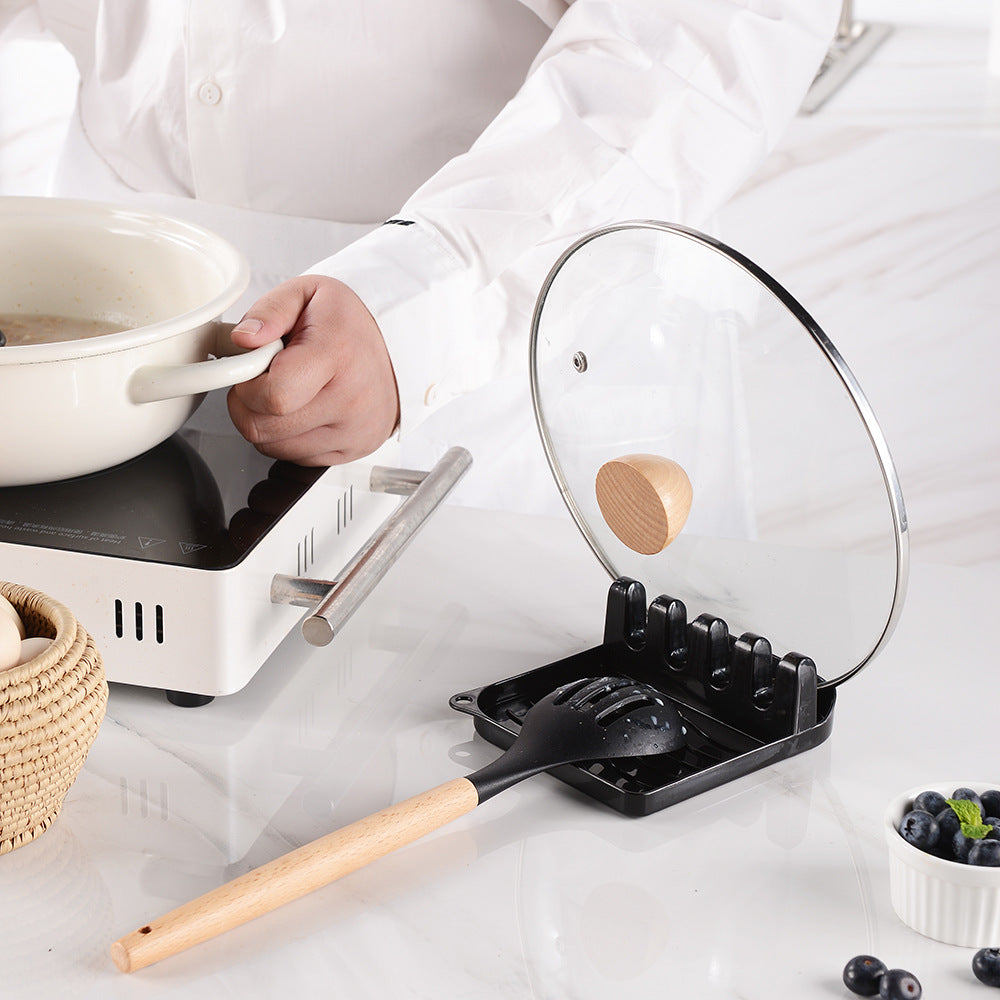 Kitchen Wooden Handle Kitchenware Set With Storage Square Bucket Kitchen DealSniper.net