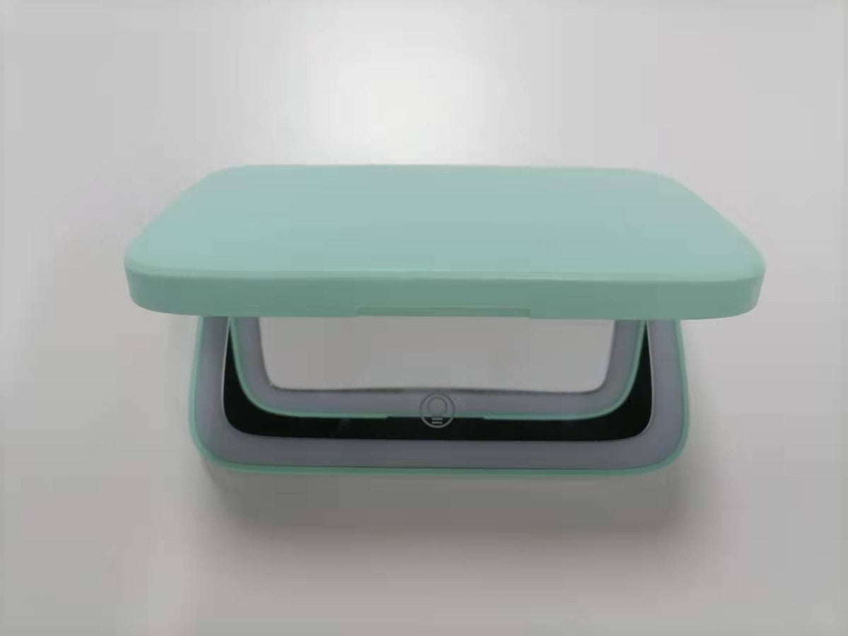 Portable Led Make-up Mirror Luminous Mirror Double-sided Beauty DealSniper.net Light Green 2326C