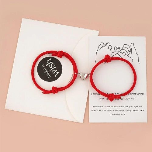 Simple Nylon Love Magnetic Bracelet