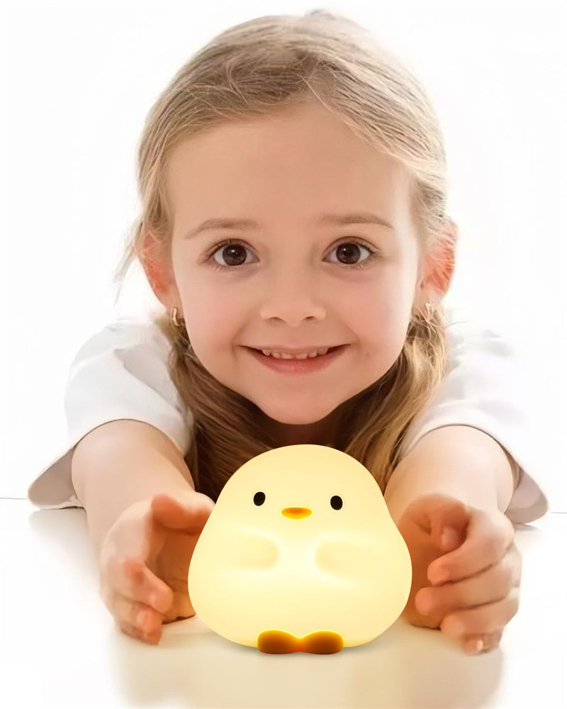 Cute Duck LED Night Lamp Cartoon Silicone USB Rechargeable Home Decor Gym From House