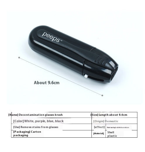 Home Portable Multifunctional Glasses Brush Cleaner Gadgets DealSniper.net Black