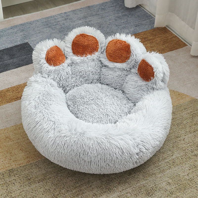 Plush Cathouse Doghouse Pet Bed Winter Warm Pets Gym From House Light Gray 50cm