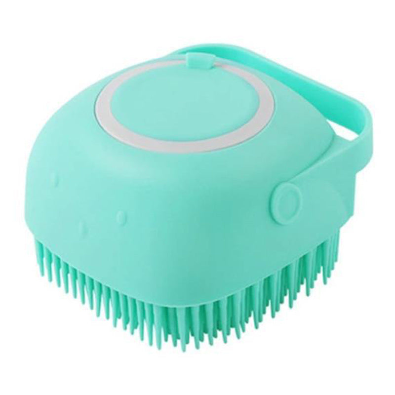 Silicone Dog Bath Massage Gloves Brush Pet Cat Bathroom Cleaning Tool Pets dealsniper-net Green square