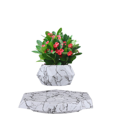 Nordic Modern Minimalist Maglev Marble Potted Plant Home Decor dealsniper-net White AU