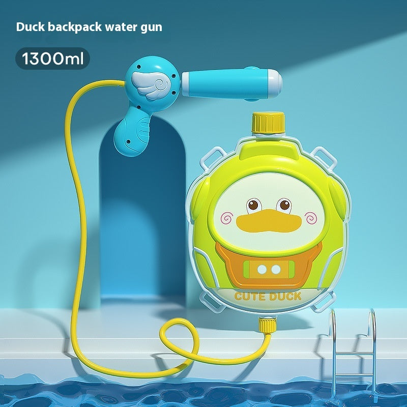 Children's Cartoon Backpack Water Gun Water Beach Toys Kids dealsniper-net 1300ml Duck