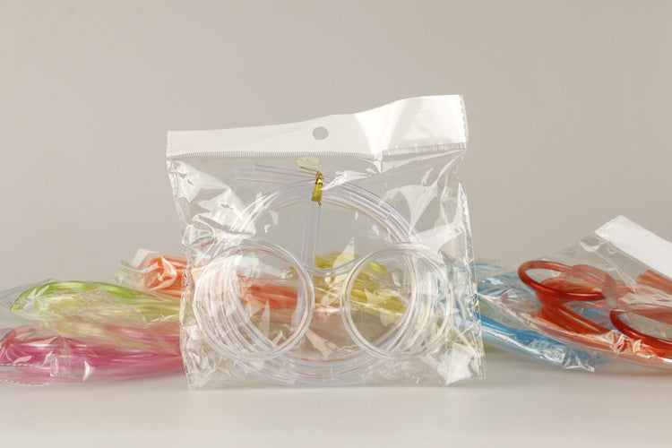 And Funny Creative Art DIY Styling Straws Kids DealSniper.net Transparent round frame
