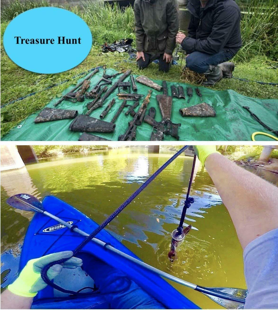 Fishing Magnet with Lifting Ring Magnetic Retrieving Lake Treasure Hunt Collects Outdoor DealSniper.net